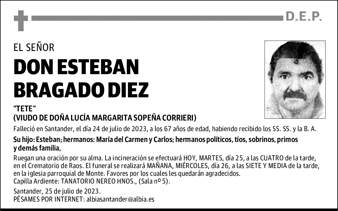 DON ESTEBAN BRAGADO DIEZ