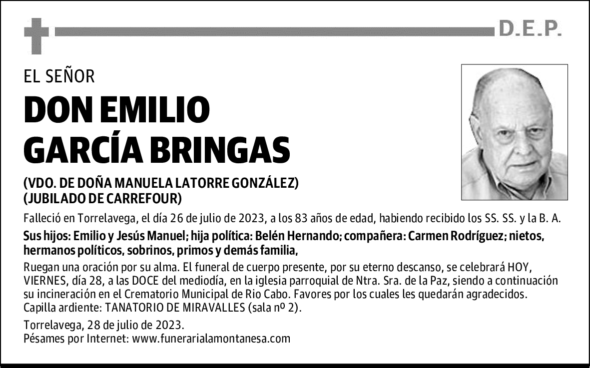 DON EMILIO GARCÍA BRINGAS