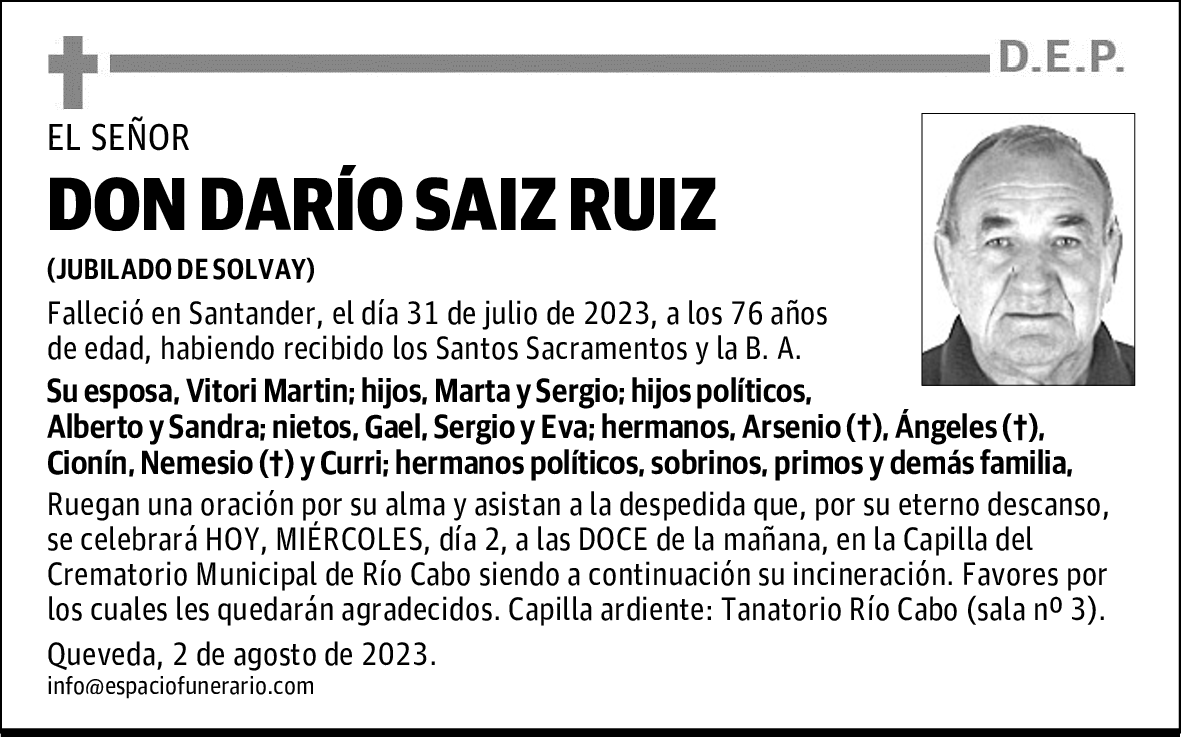DON DARÍO SAIZ RUIZ
