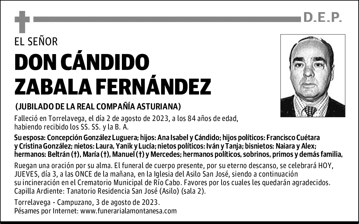 DON CÁNDIDO ZABALA FERNÁNDEZ