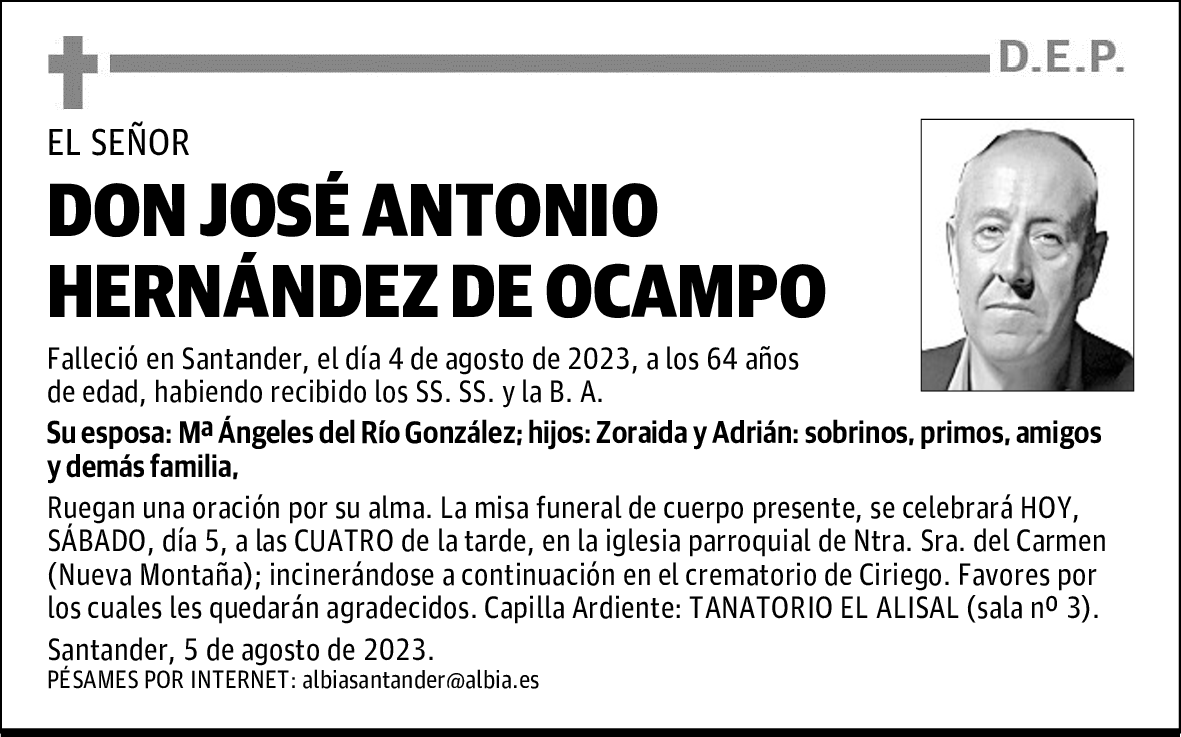 JOSE ANTONIO HERNANDEZ DE OCAMPO