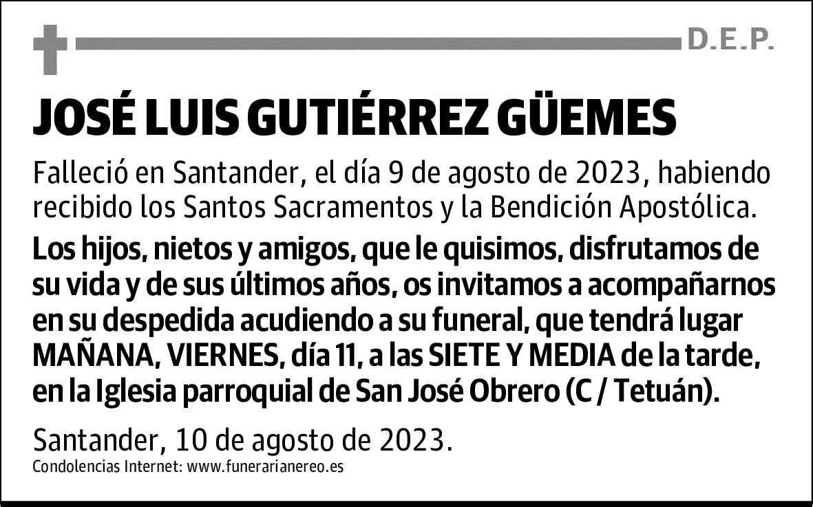 JOSÉ LUIS GUTIÉRREZ GÜEMES