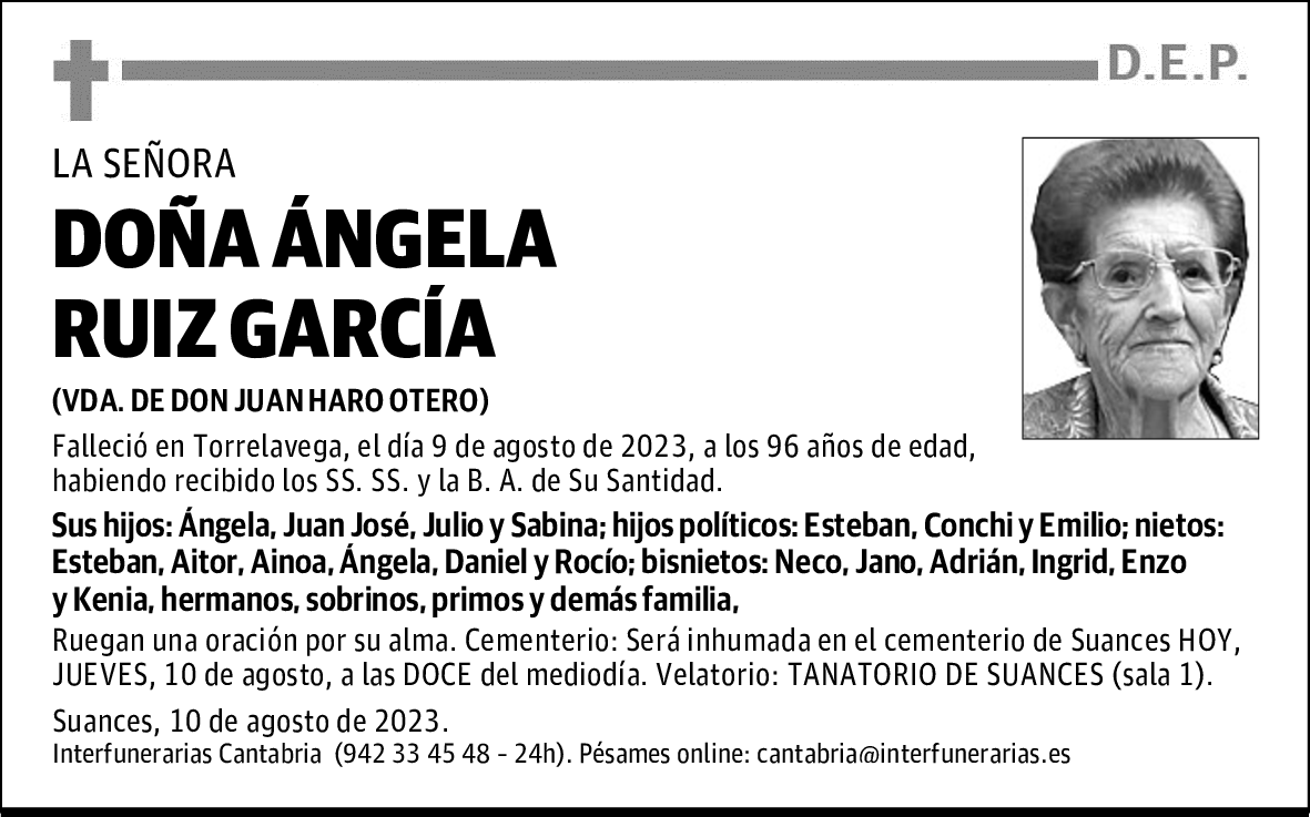 DOÑA ÁNGELA RUIZ GARCÍA