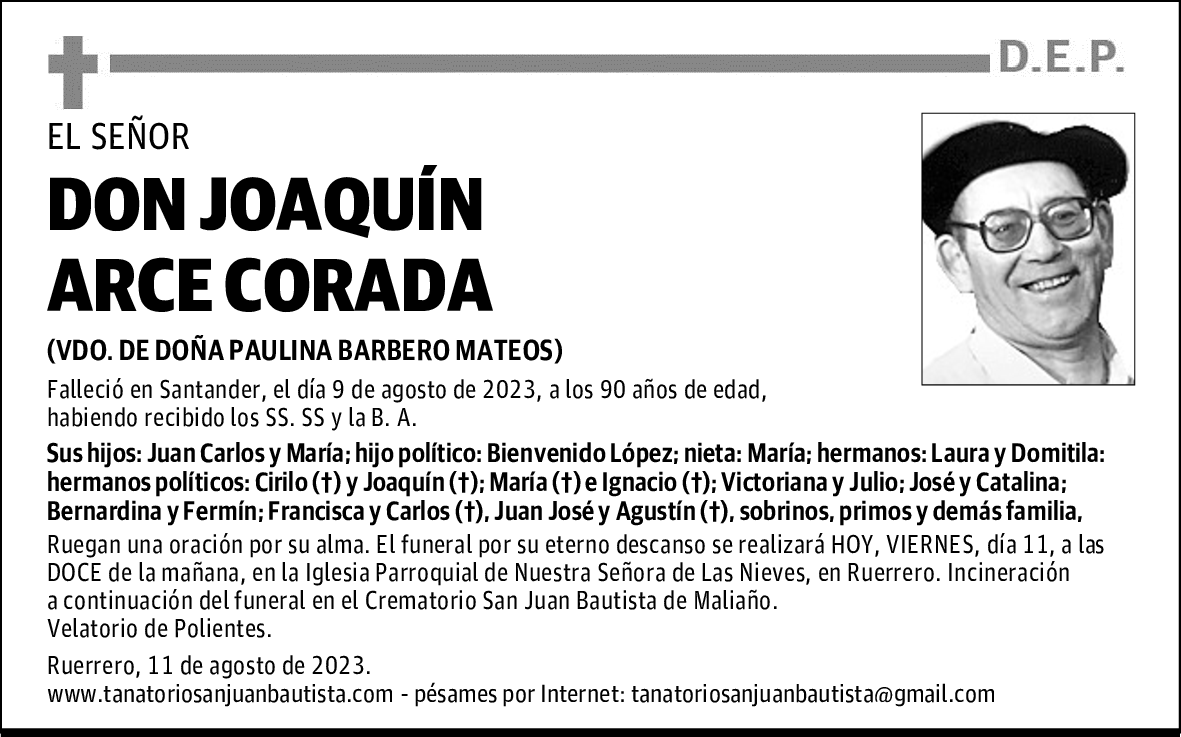 DON JOAQUÍN ARCE CORADA