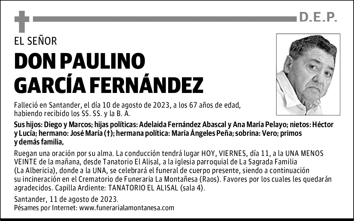 DON PAULINO GARCÍA FERNÁNDEZ