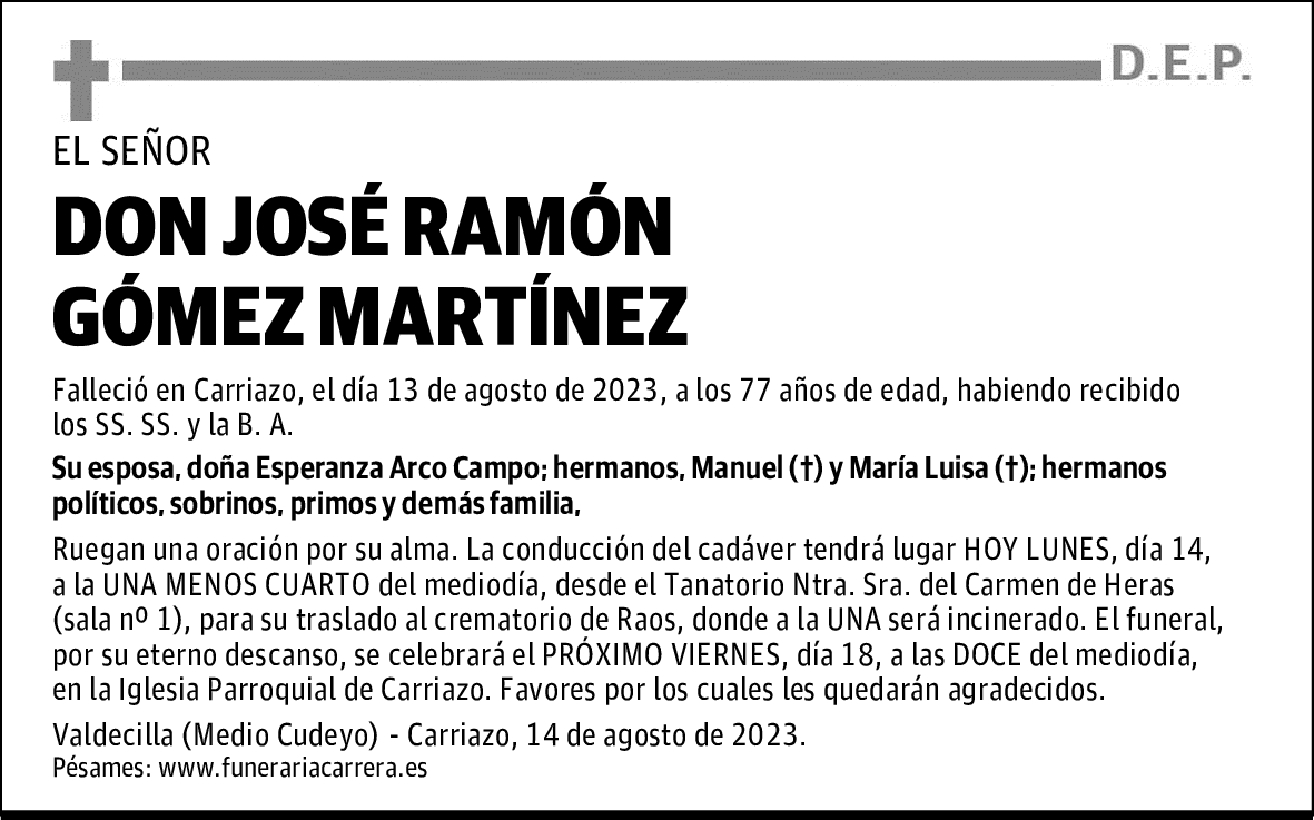 DON JOSÉ RAMÓN GÓMEZ MARTÍNEZ