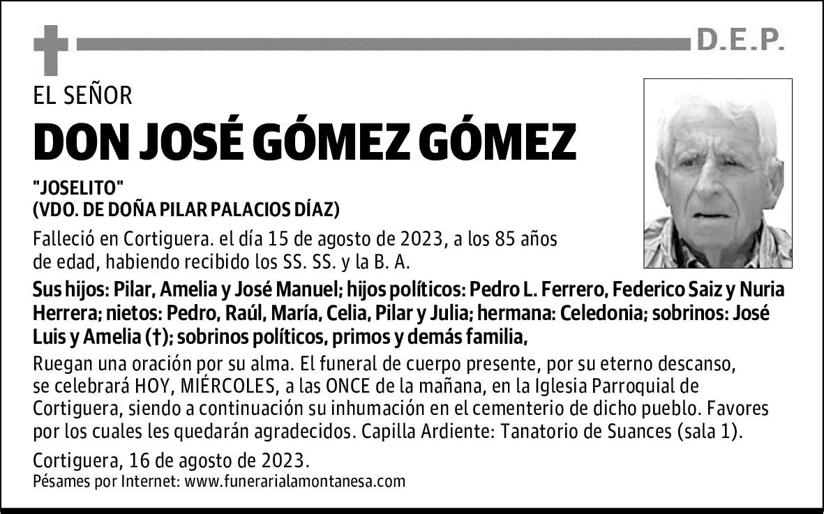 DON JOSÉ GÓMEZ GÓMEZ