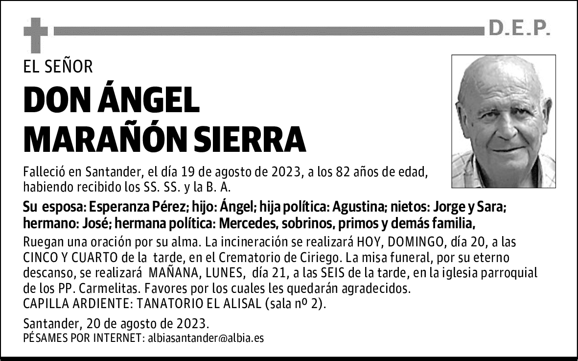 DON ÁNGEL MARAÑÓN SIERRA