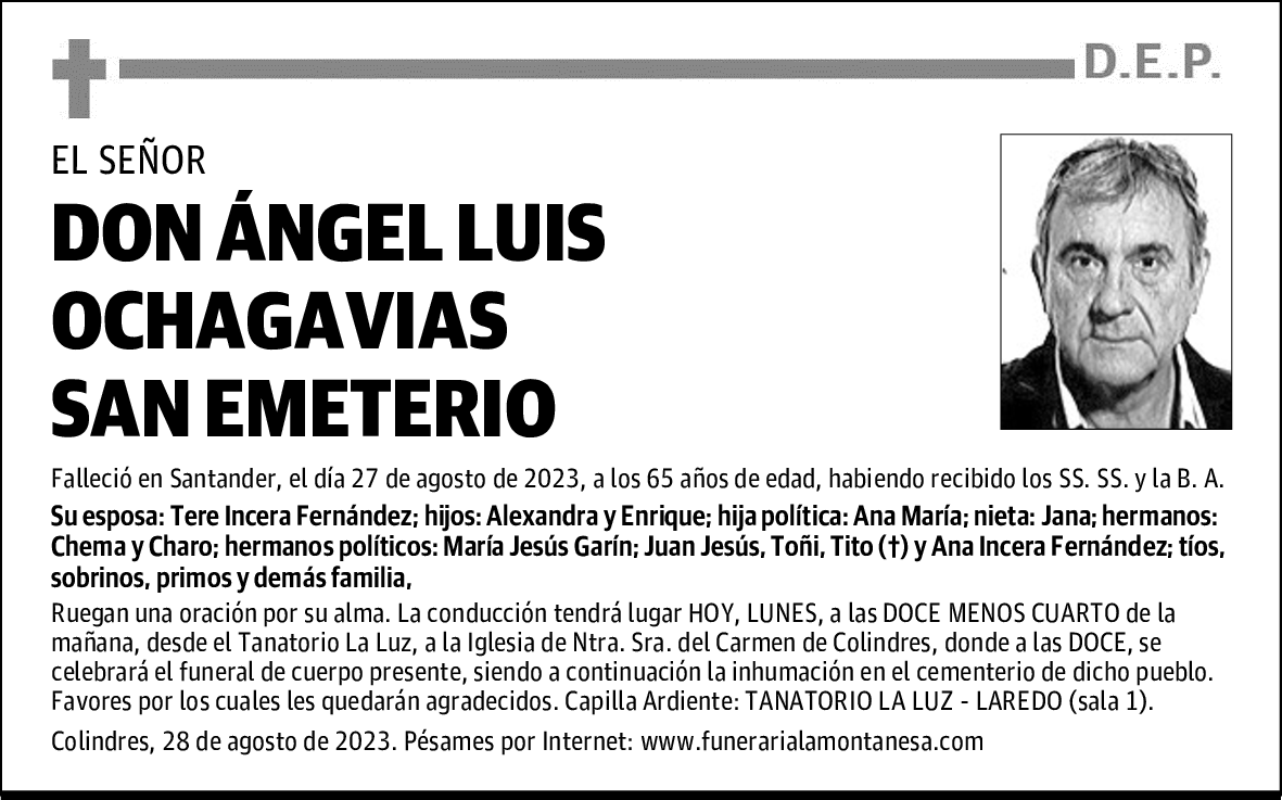 DON ÁNGEL LUIS OCHAGAVIAS SAN EMETERIO