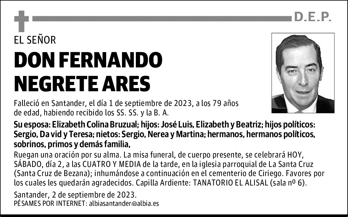 DON FERNANDO NEGRETE ARES