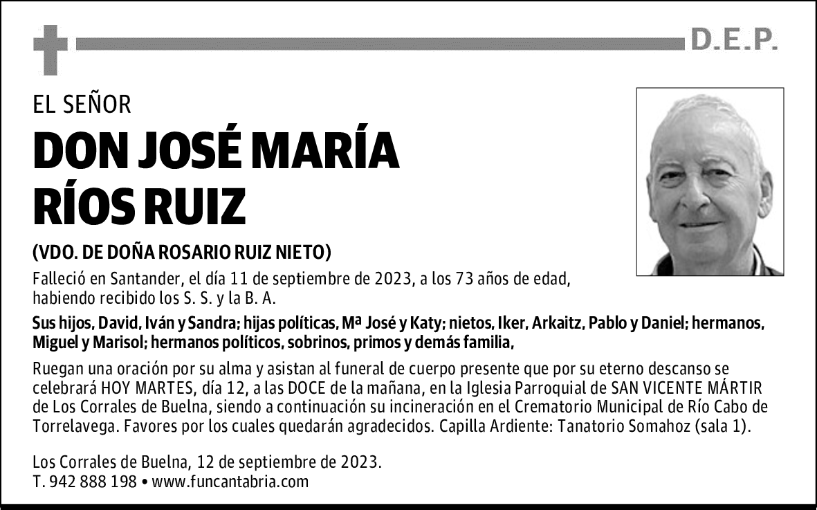 DON JOSÉ MARÍA RÍOS RUIZ