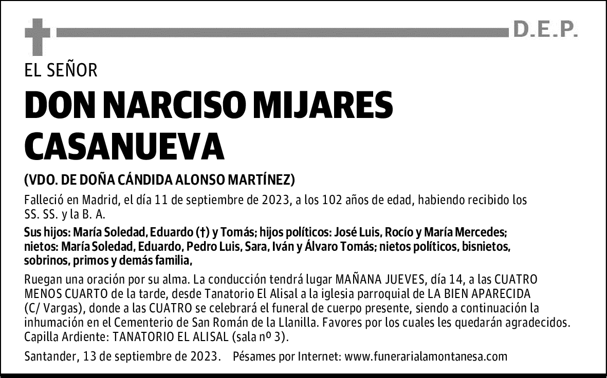 DON NARCISO MIJARES CASANUEVA