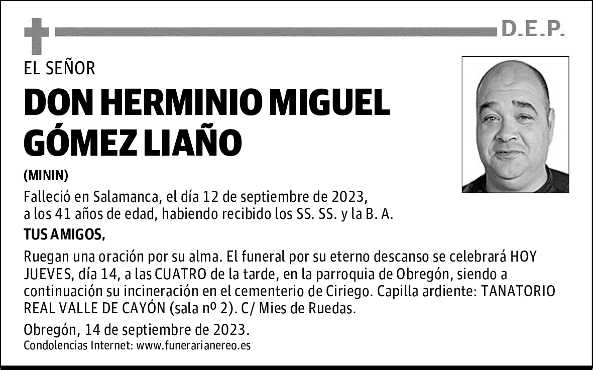 DON HERMINIO MIGUEL GÓMEZ LIAÑO