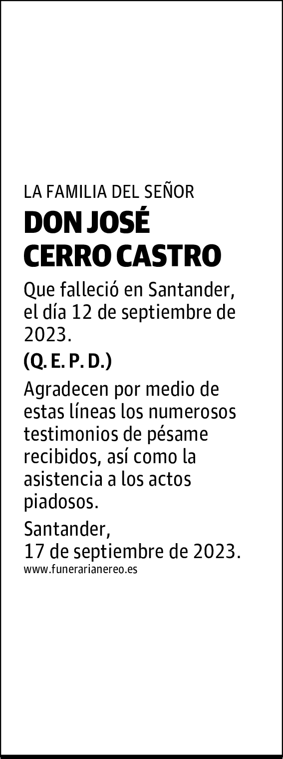DON JOSÉ CERRO CASTRO