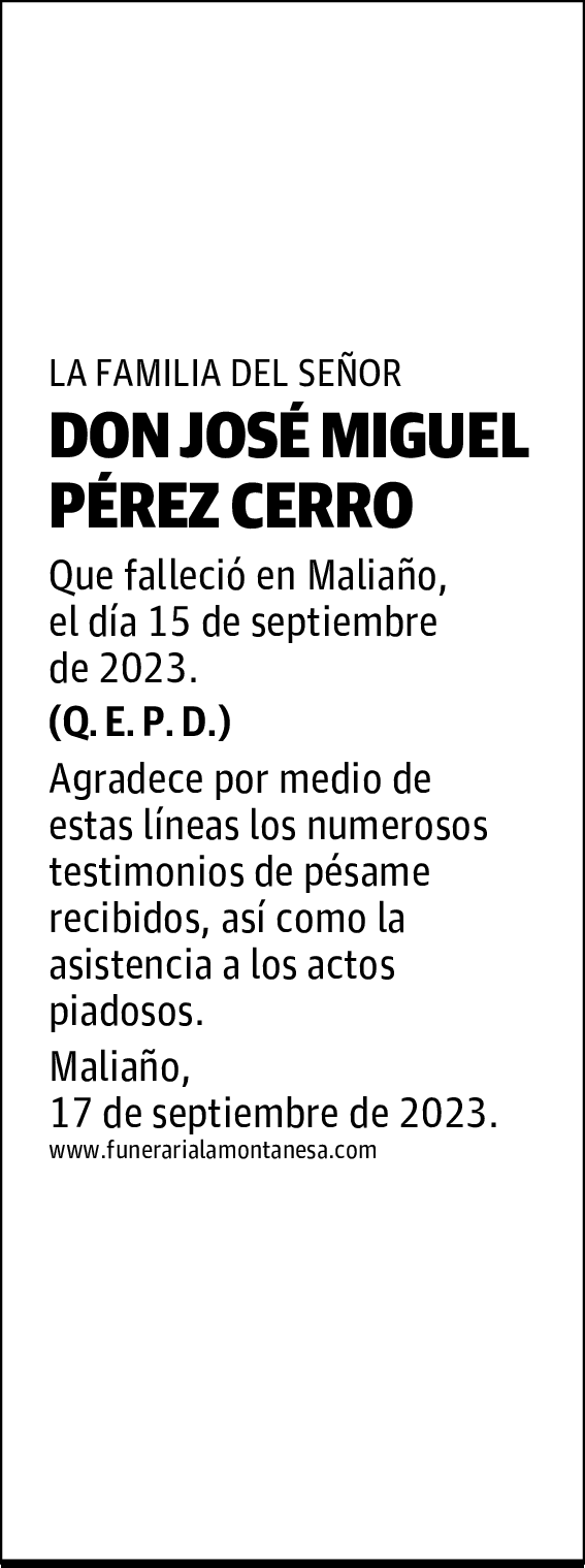 DON JOSÉ MIGUEL PÉREZ CERRO