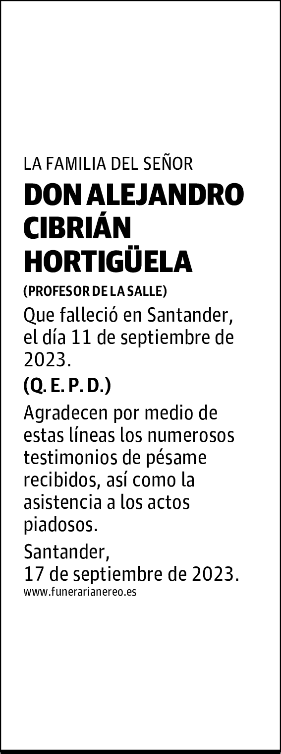 DON ALEJANDRO CIBRIÁN HORTIGÜELA
