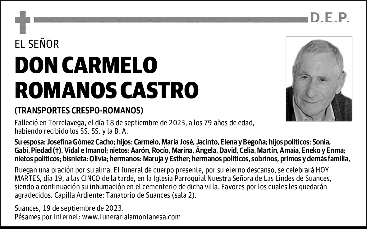 DON CARMELO ROMANOS CASTRO