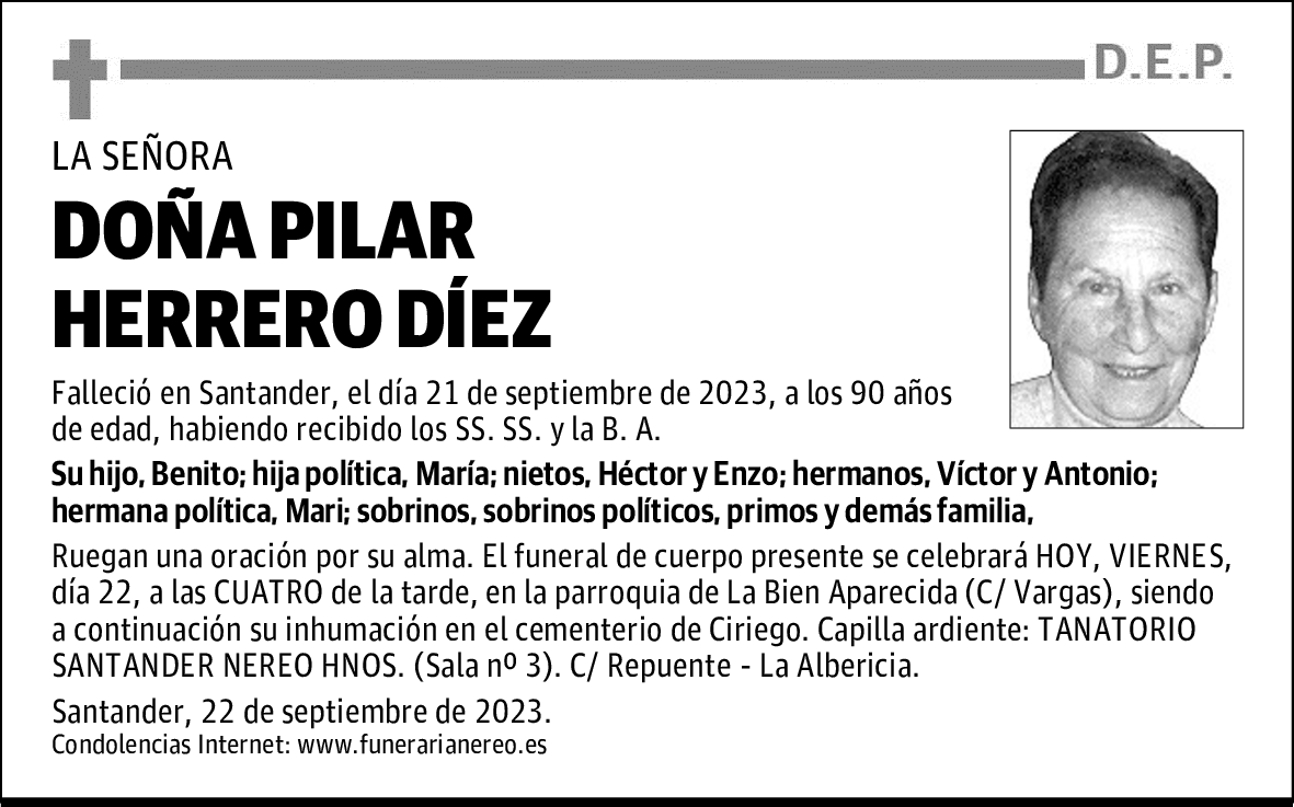 DOÑA PILAR HERRERO DÍEZ