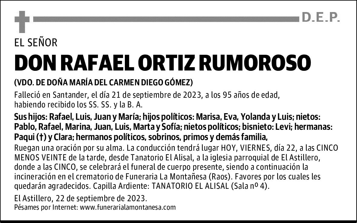 DON RAFAEL ORTIZ RUMOROSO