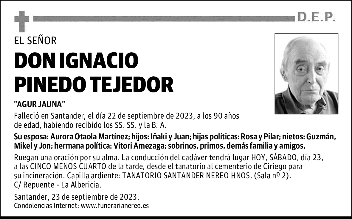 DON IGNACIO PINEDO TEJEDOR