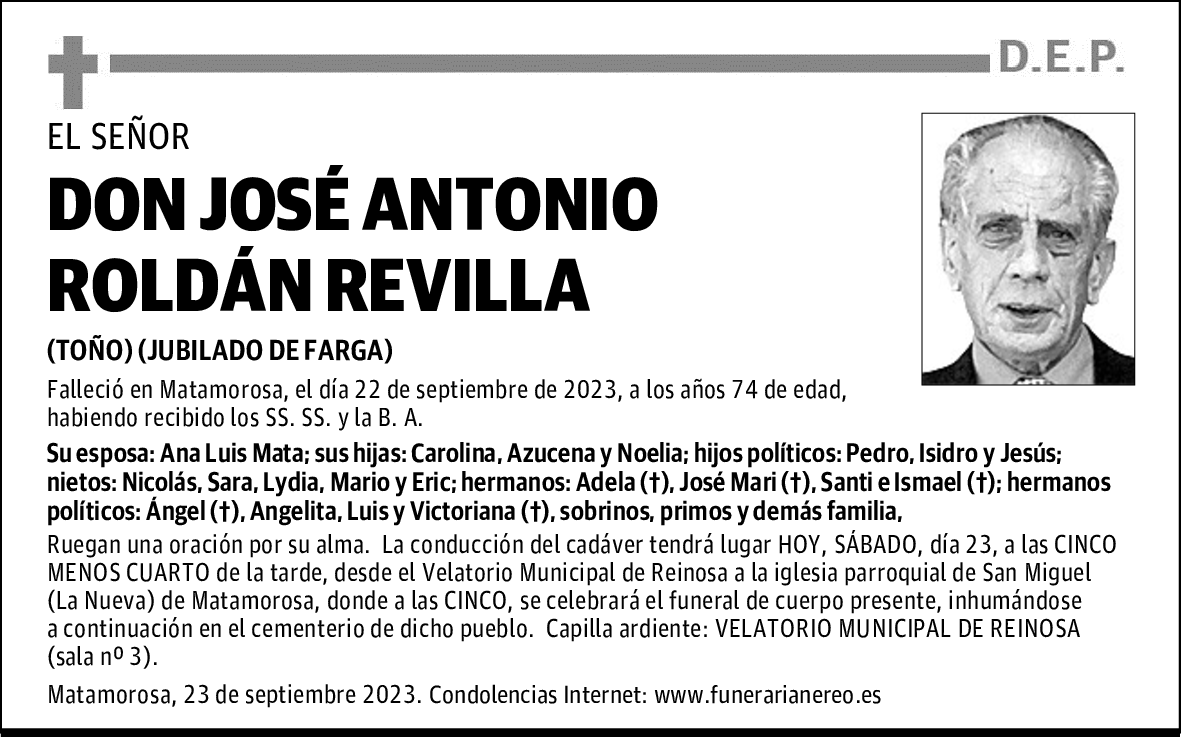 DON JOSÉ ANTONIO ROLDÁN REVILLA