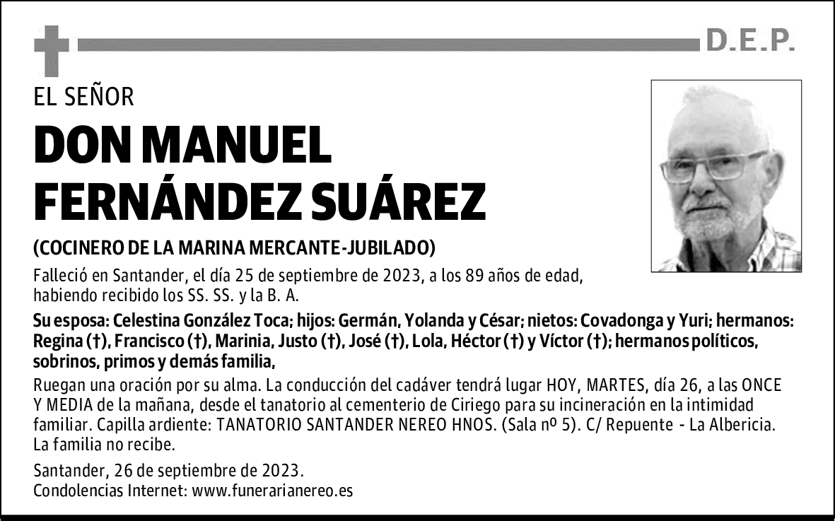 DON MANUEL FERNÁNDEZ SUÁREZ