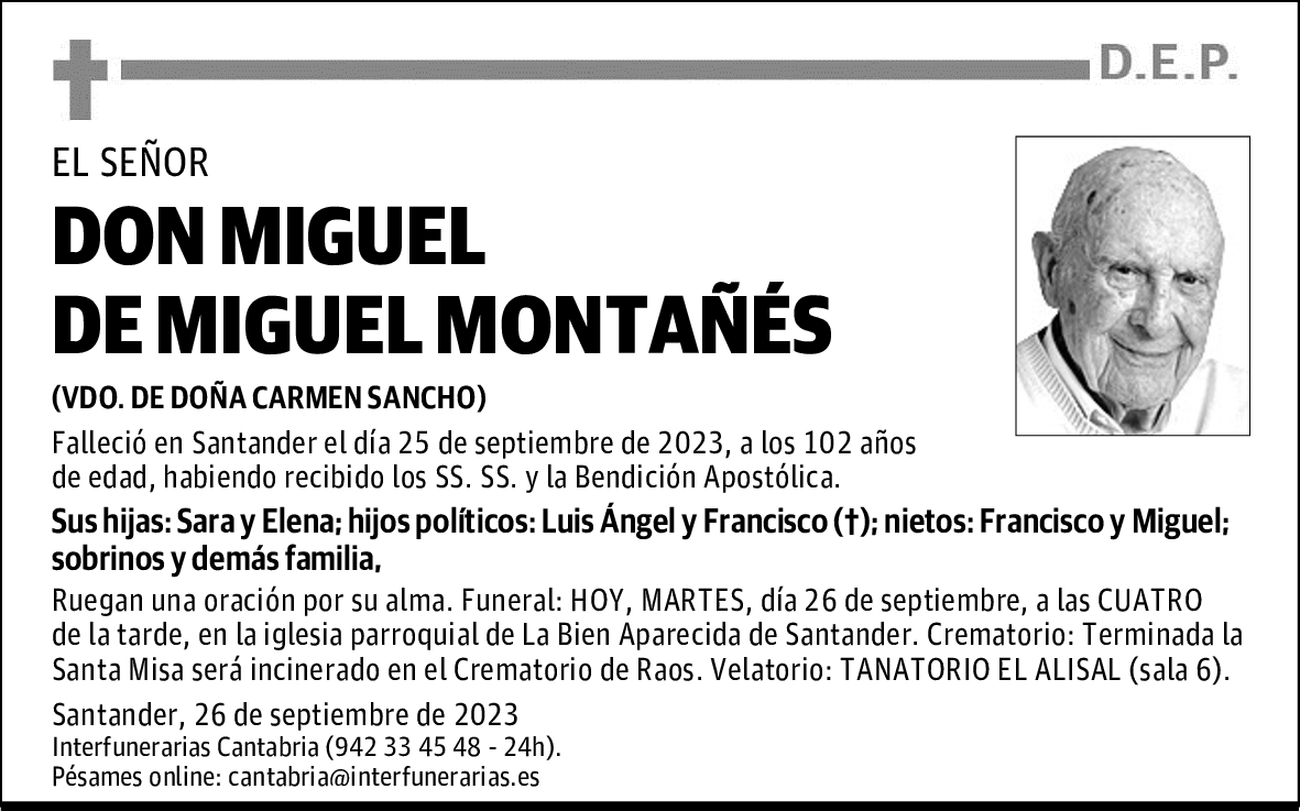 DON MIGUEL DE MIGUEL MONTAÑÉS
