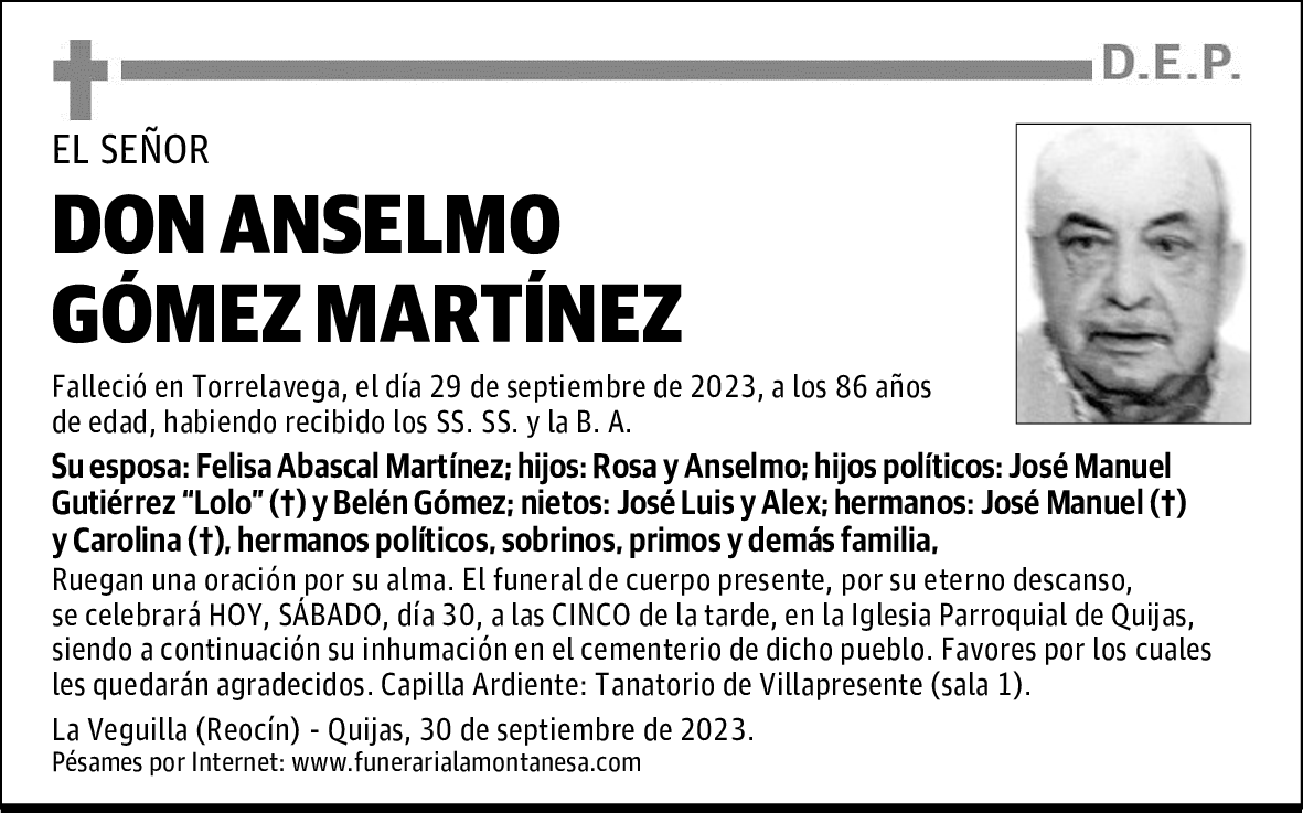 DON ANSELMO GÓMEZ MARTÍNEZ