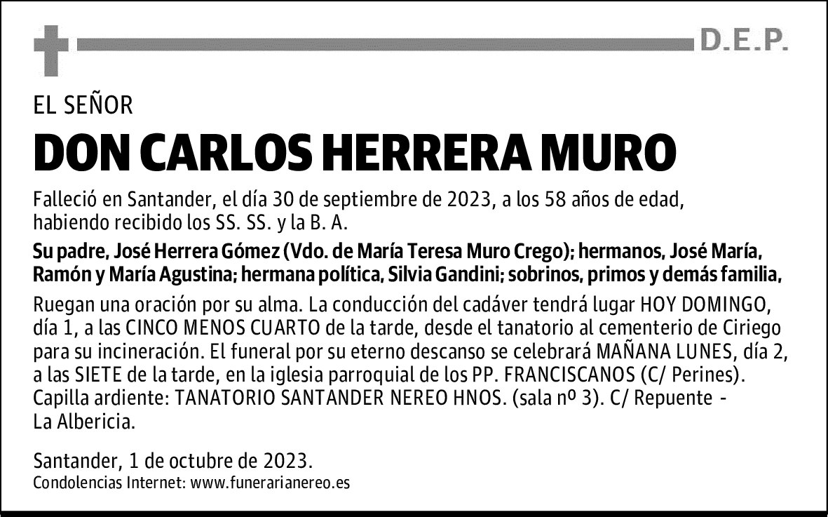 DON CARLOS HERRERA MURO
