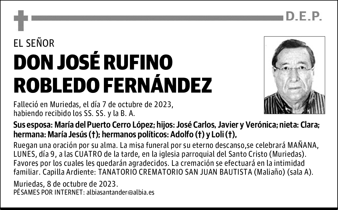 DON JOSÉ RUFINO ROBLEDO FERNÁNDEZ