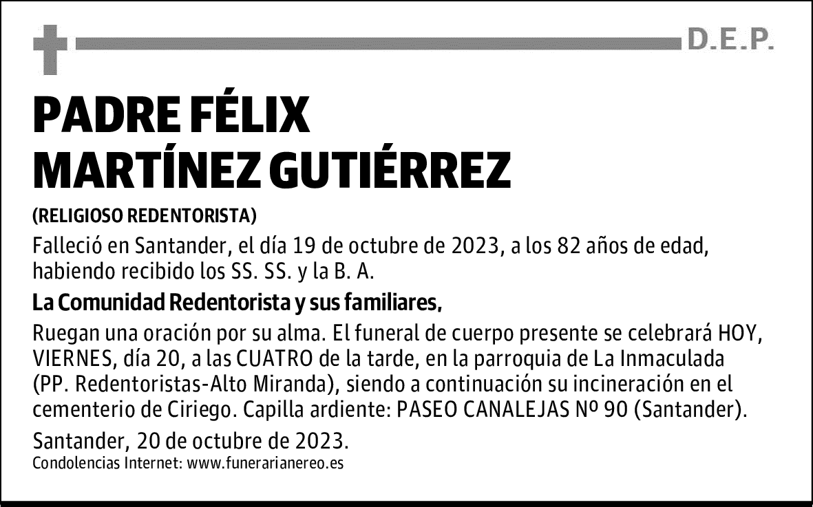 PADRE FELIX MARTINEZ GUTIERREZ