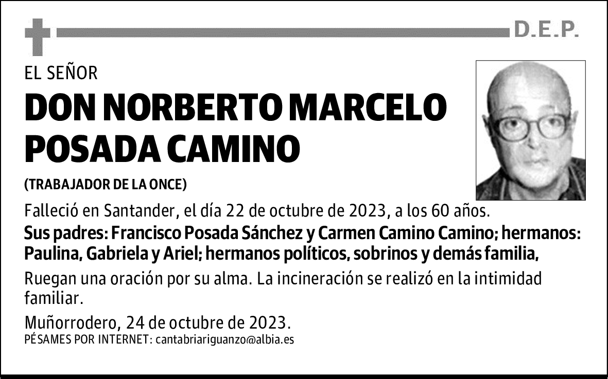 DON NORBERTO MARCELO POSADA CAMINO