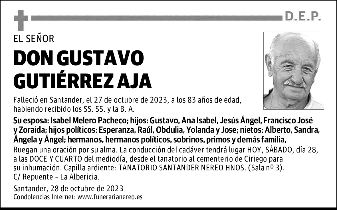 DON GUSTAVO GUTIÉRREZ AJA