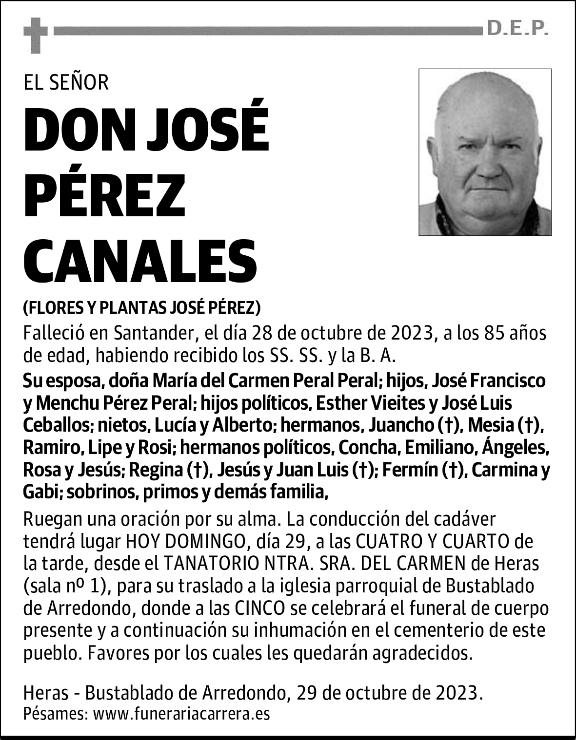 DON JOSÉ PÉREZ CANALES