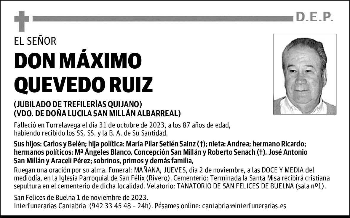 DON MÁXIMO QUEVEDO RUIZ