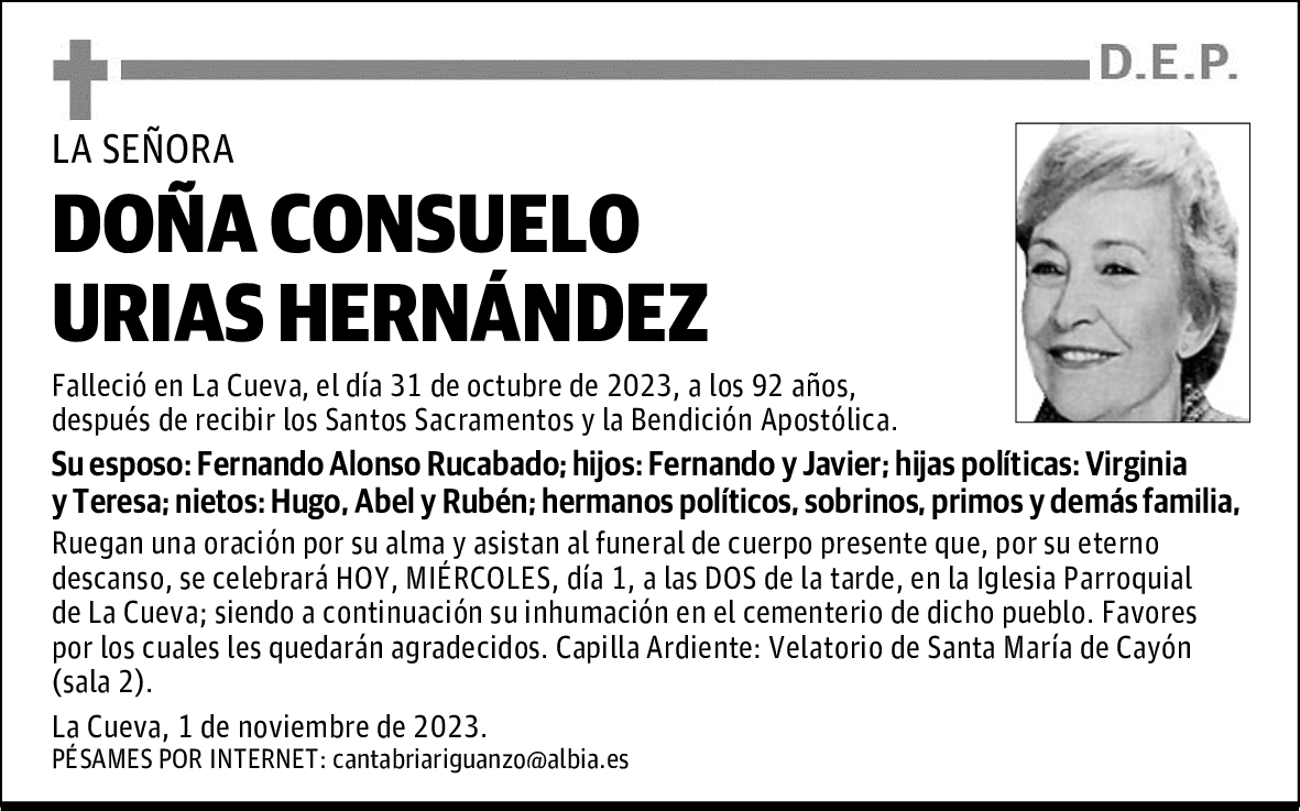 DOÑA CONSUELO URIAS HERNÁNDEZ