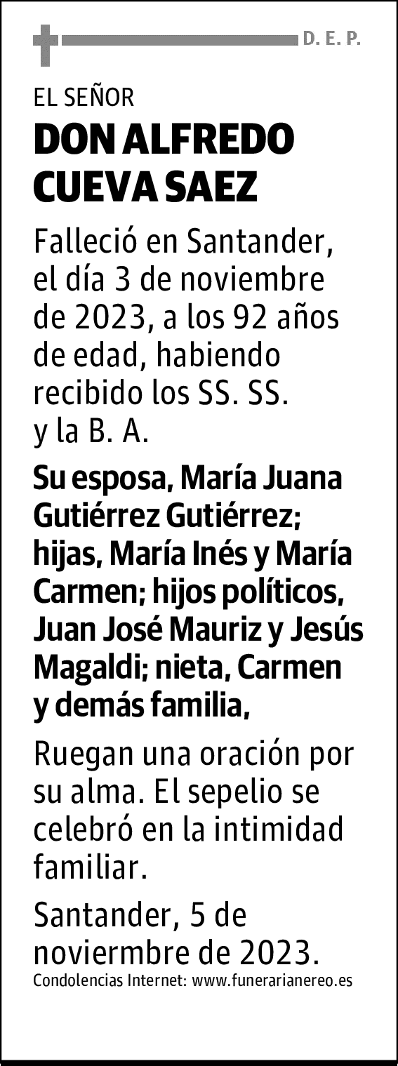 DON ALFREDO CUEVA SAEZ