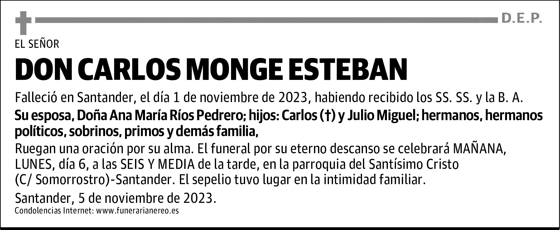 DON CARLOS MONGE ESTEBAN
