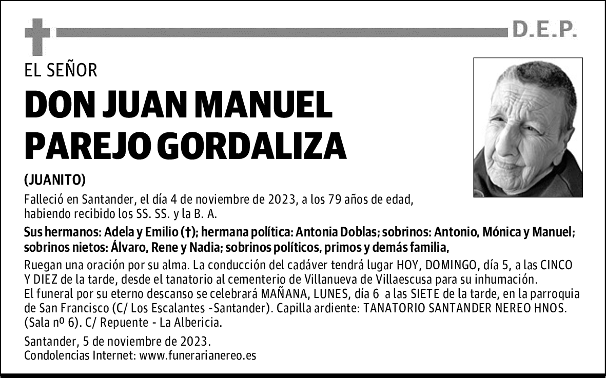 DON JUAN MANUEL PAREJO GORDALIZA