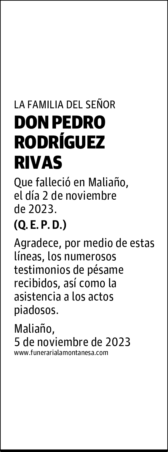 DON PEDRO RODRÍGUEZ RIVAS