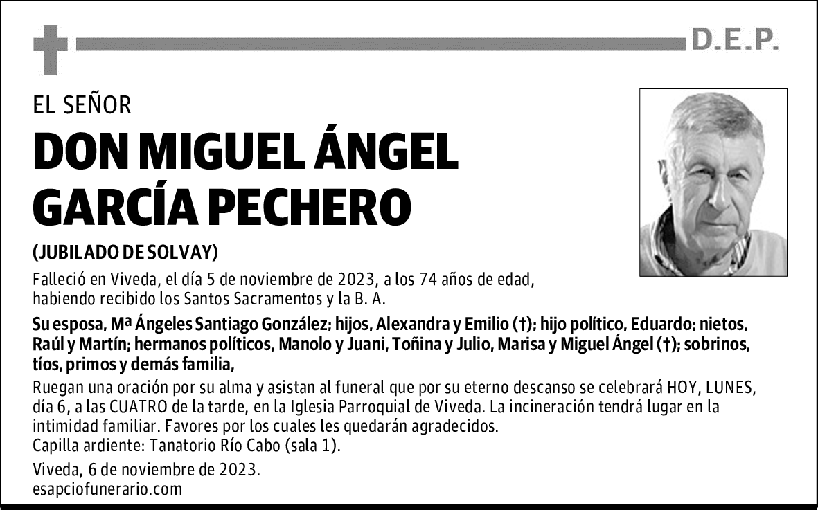 DON MIGUEL ÁNGEL GARCÍA PECHERO