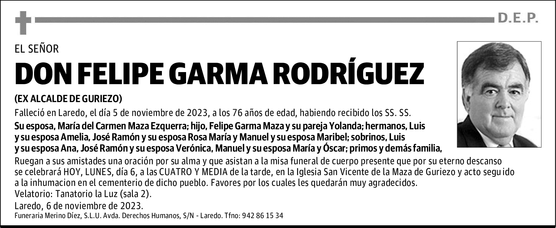 DON FELIPE GARMA RODRÍGUEZ
