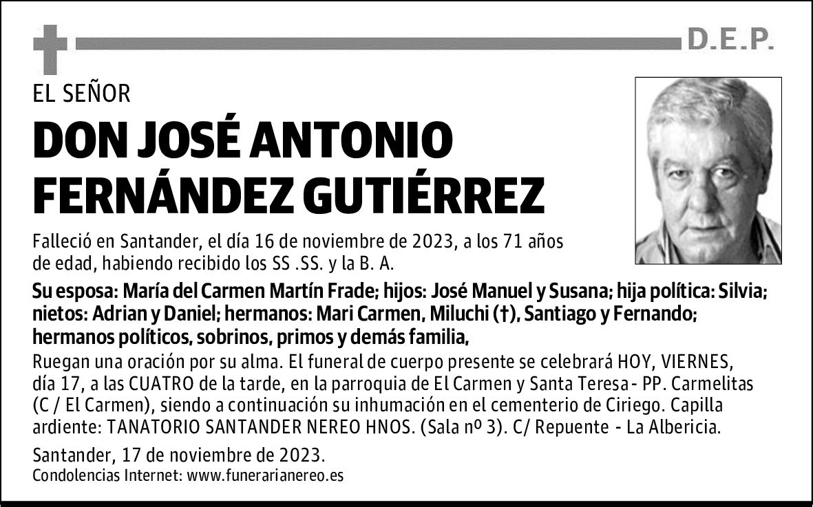 DON JOSÉ ANTONIO FERNÁNDEZ GUTIÉRREZ