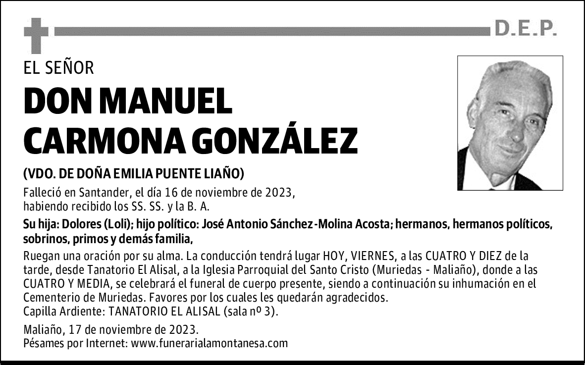 DON MANUEL CARMONA GONZÁLEZ