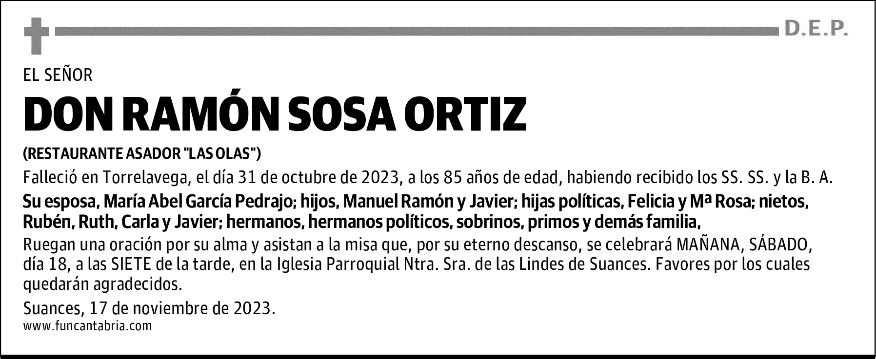 DON RAMÓN SOSA ORTIZ