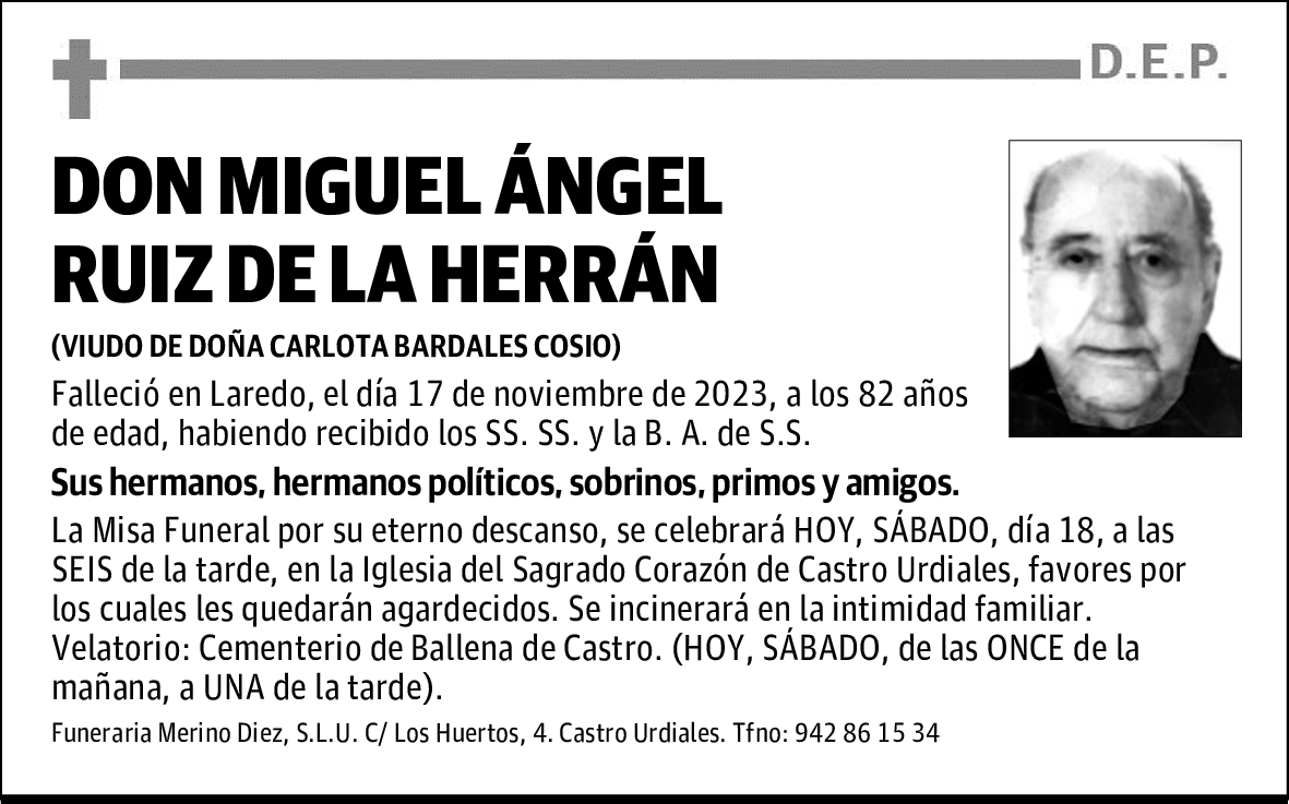DON MIGUEL ÁNGEL RUIZ DE LA HERRÁN