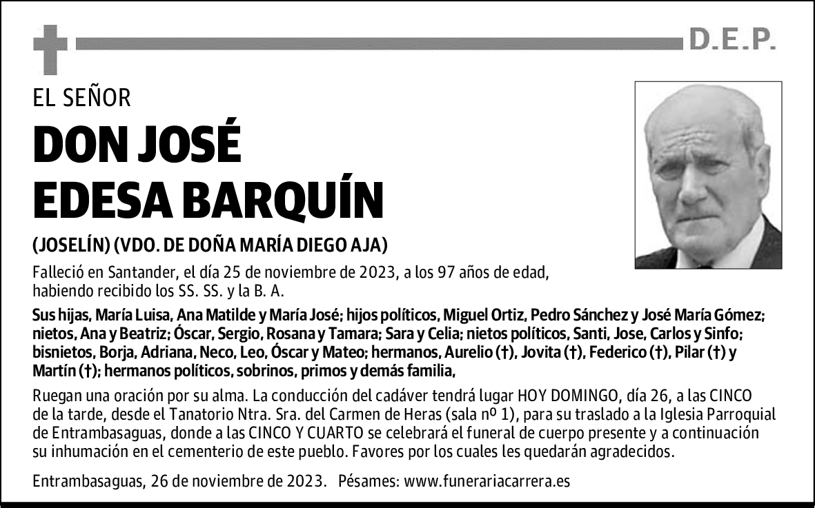 DON JOSÉ EDESA BARQUÍN