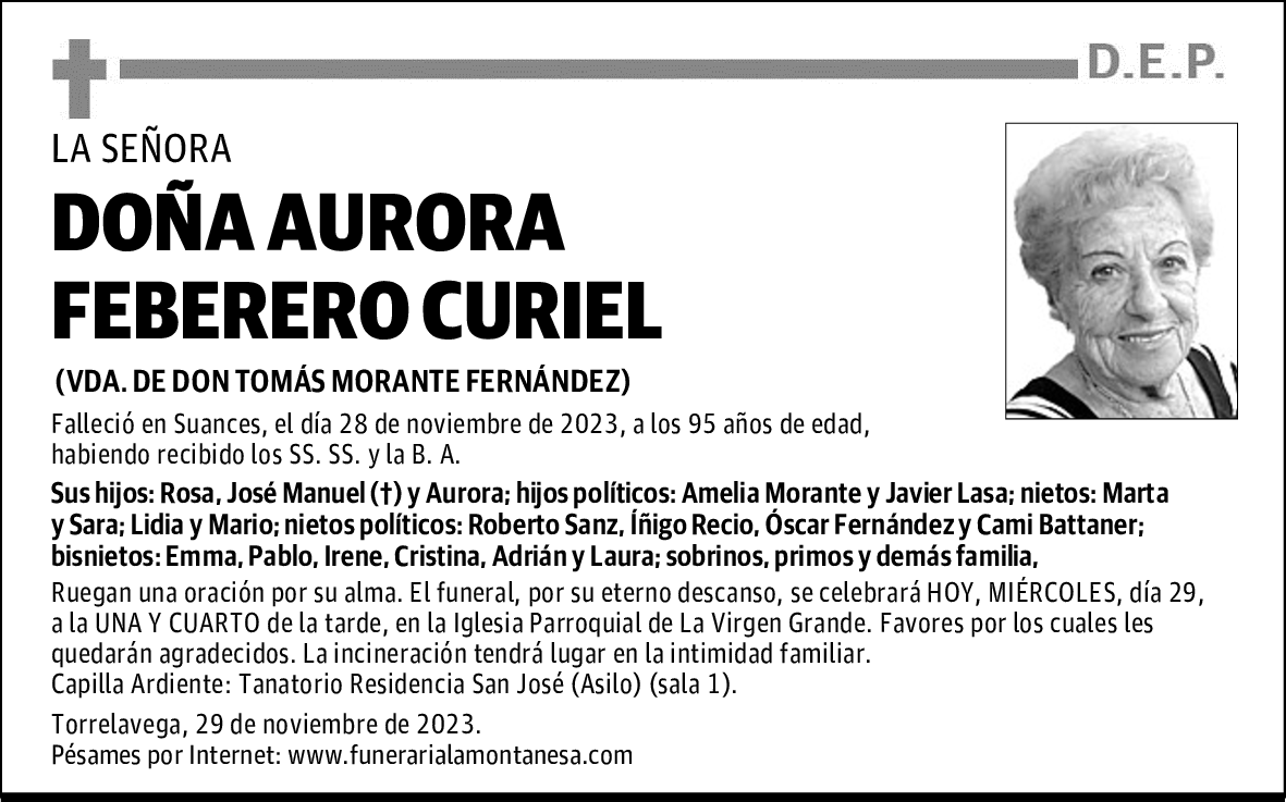 DOÑA AURORA FEBERERO CURIEL