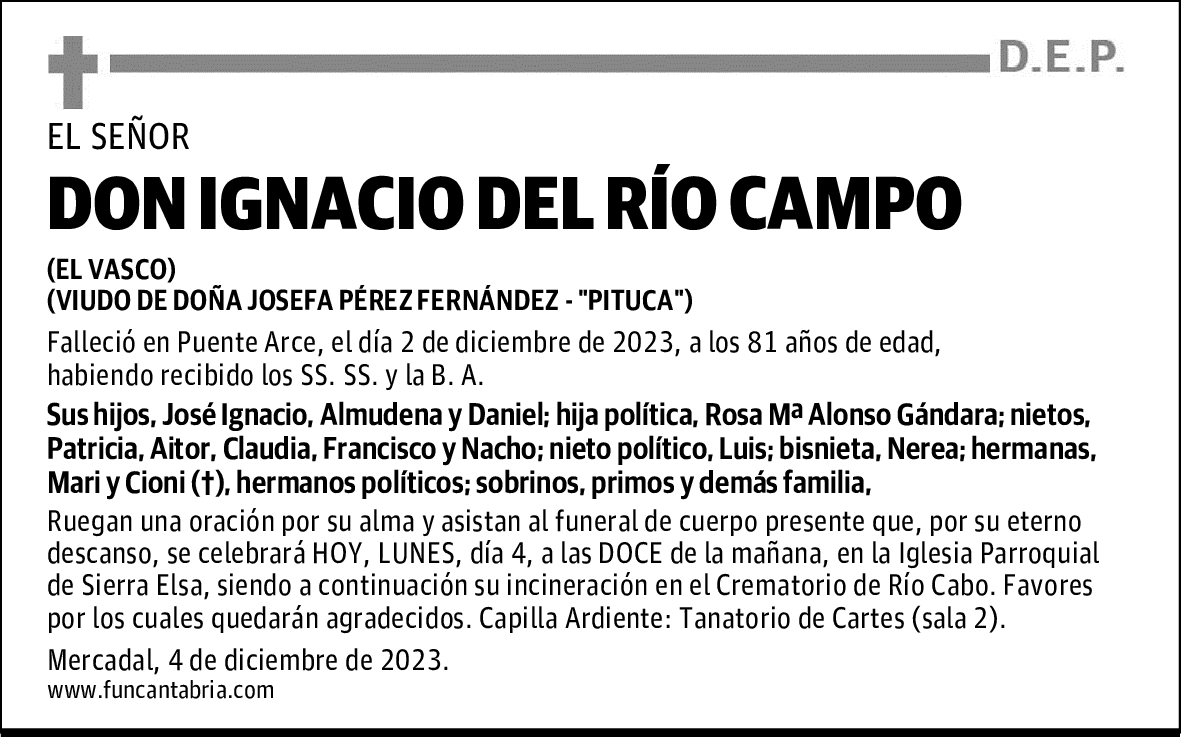 DON IGNACIO DEL RÍO CAMPO
