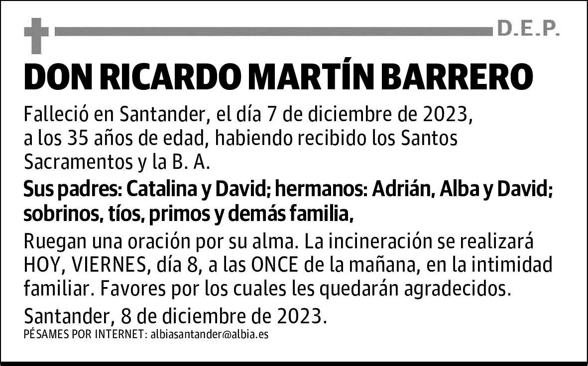 DON RICARDO MARTÍN BARRERO